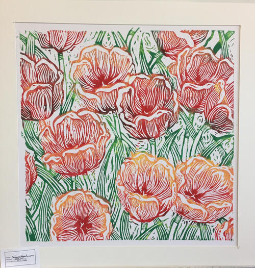Relief Print Flowers