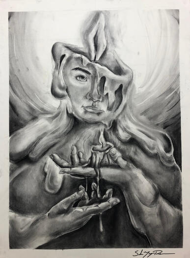 Charcoal Self Portrait